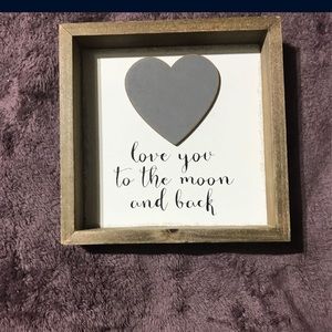 “Moon & Back” Wooden Sign